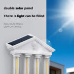 Ancient Architecture Solar-Powered Waterproof Outdoor Lamp - Image 3