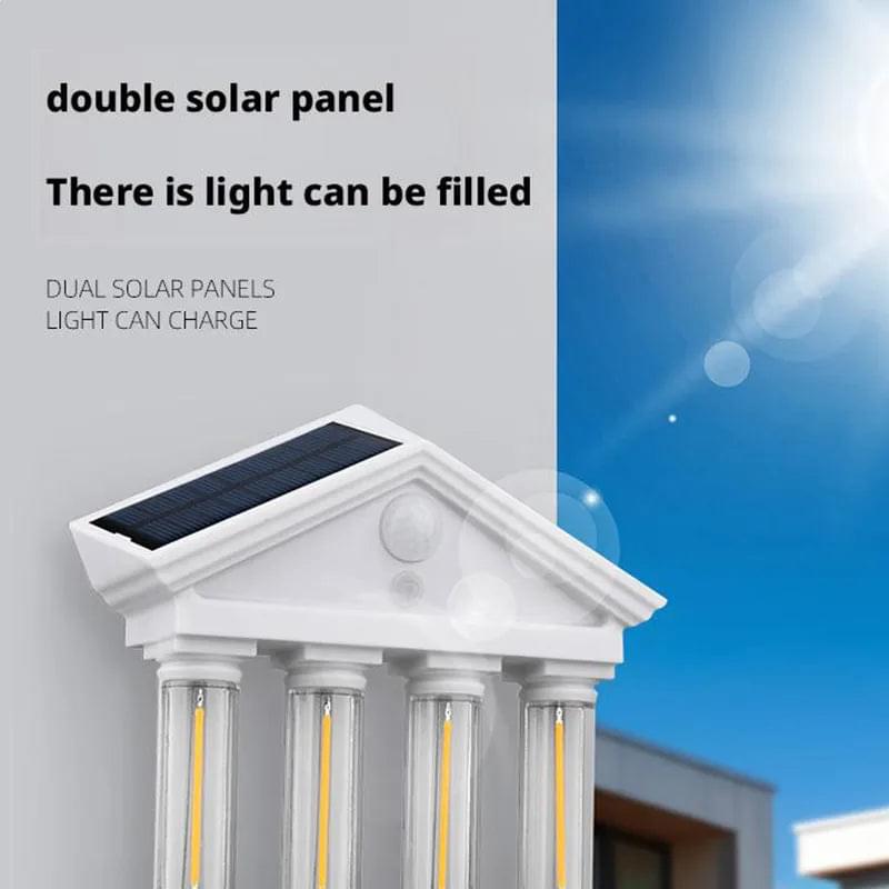 Ancient Architecture Solar-Powered Waterproof Outdoor Lamp - Image 3