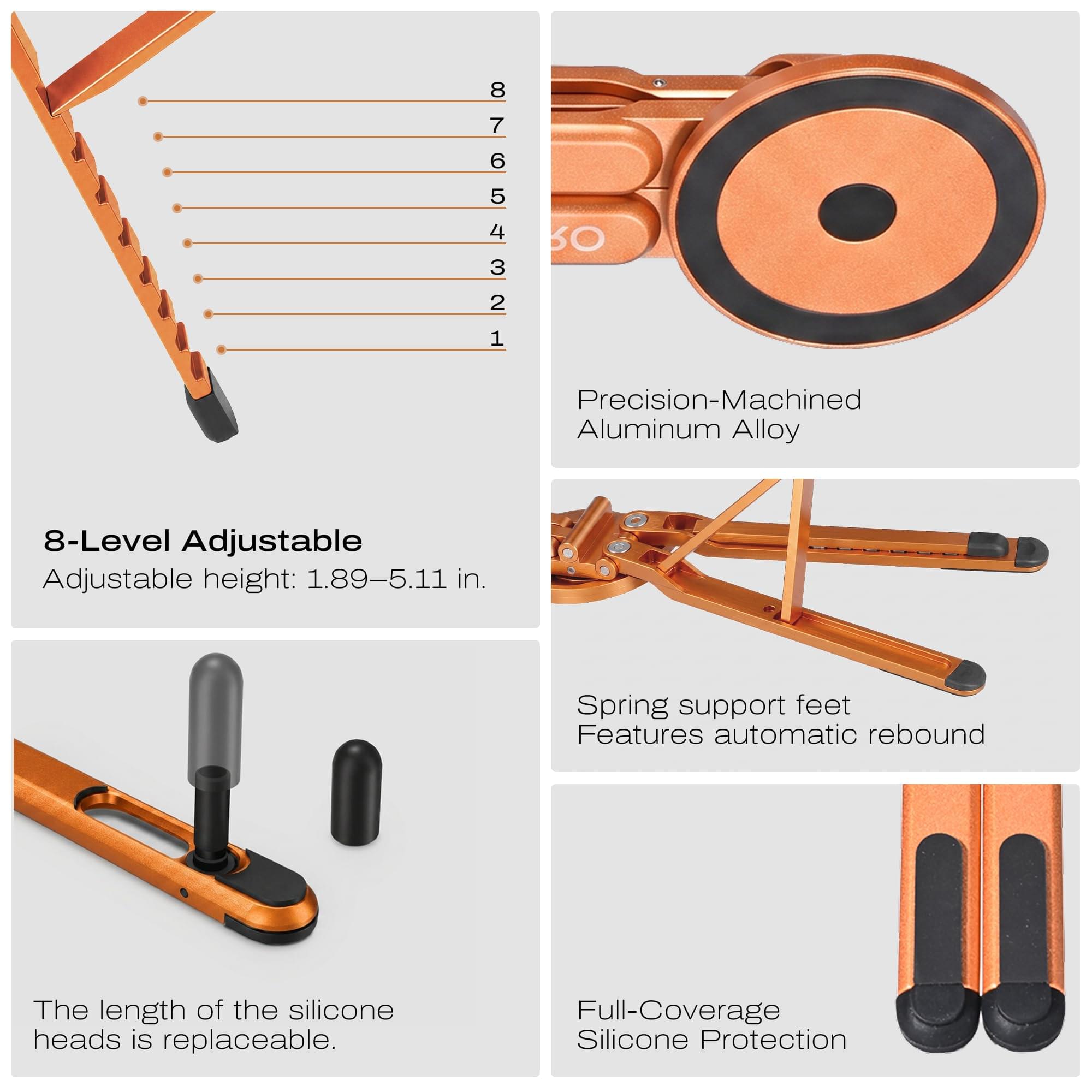 Aluminum Foldable Stand _ 8-Level Adjustable - Image 3
